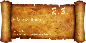 Rácz Buda névjegykártya